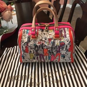 Pink/Orange & Tan leather - Henri Bendel Satchel B
